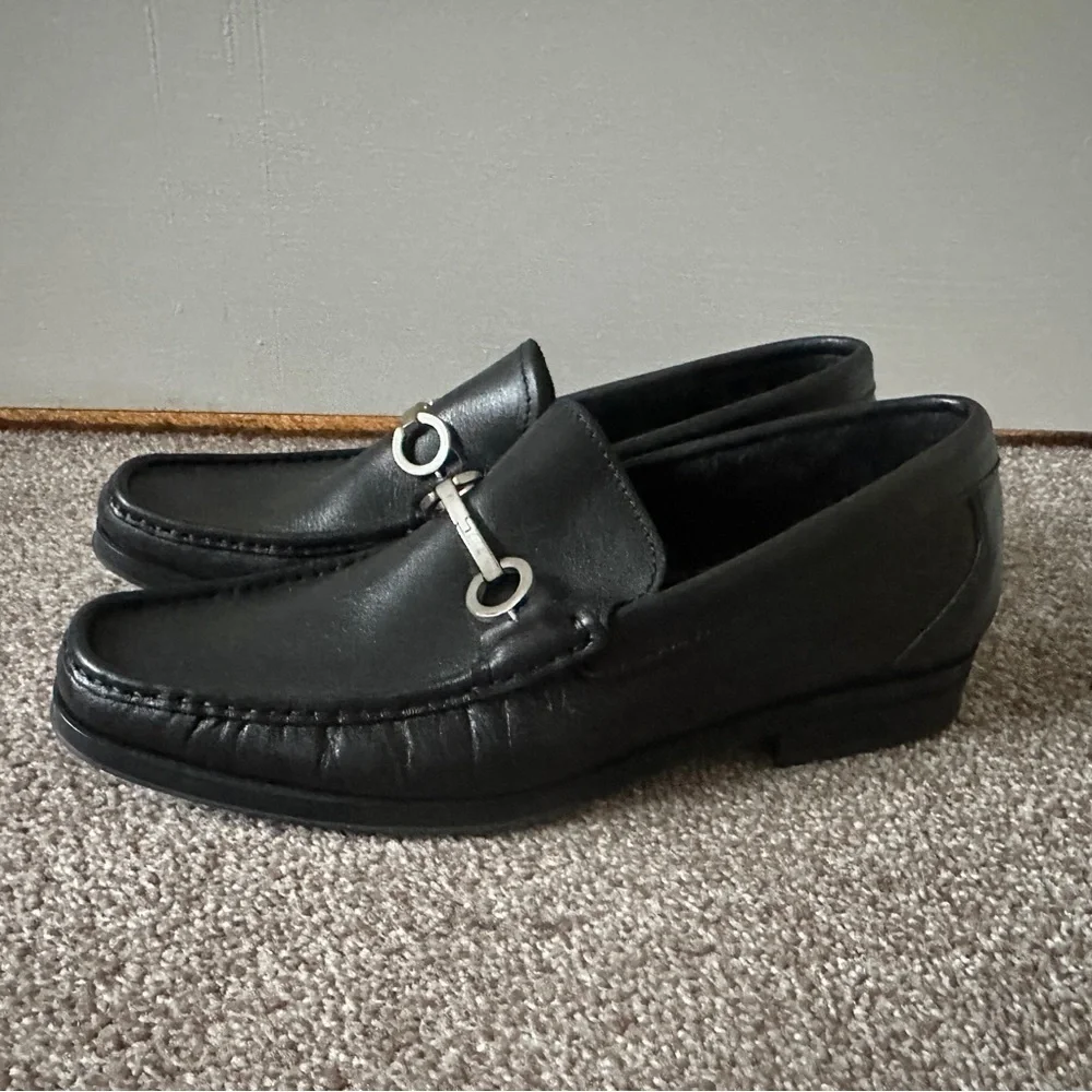 Sandro Moscoloni Sandrino Cordoba Black Leather Loafer Shoes Men’s Size 9.5 D